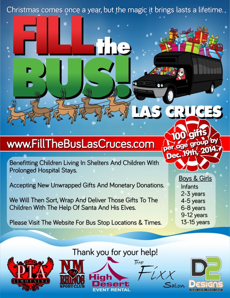 2014 Fill the Bus Las Cruces Flier